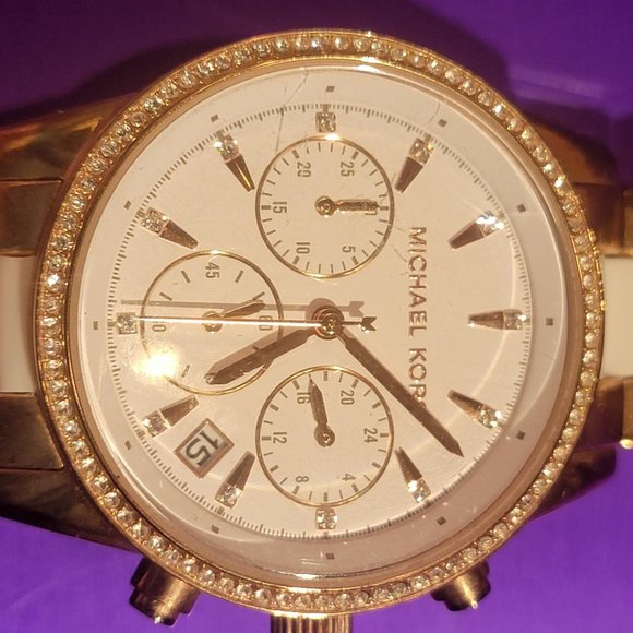 MICHAEL KORS Ritz MK6324 White Dial Lady's Watch Genuine - Picture 4 of 5